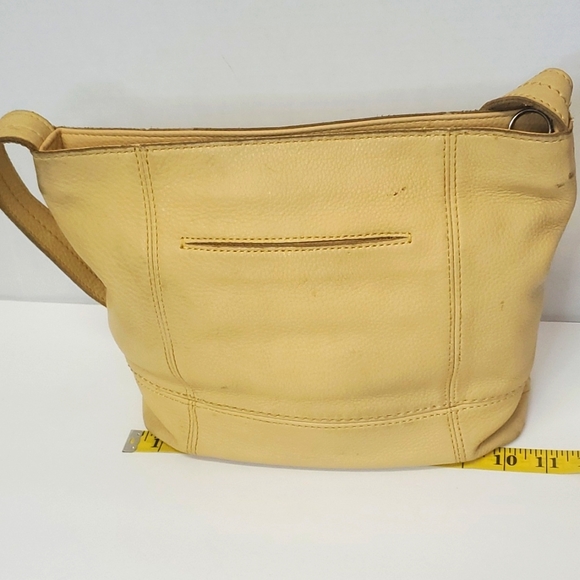 The Sak Handbags - The Sak De Young Yellow Pebble Leather Hobo Shoulder Bag Top Zip